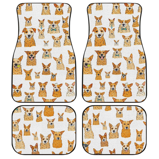 Cute Dog Face Car Floor Mats Custom Pattern Dog Car Accessories - Gearcarcover - 1