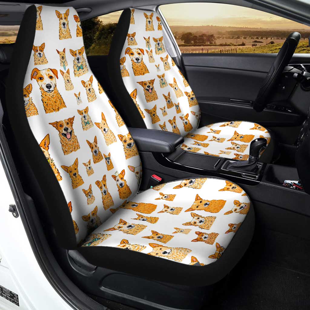 Cute Dog Face Car Seat Covers Custom Pattern Dog Car Interior Accessories - Gearcarcover - 2