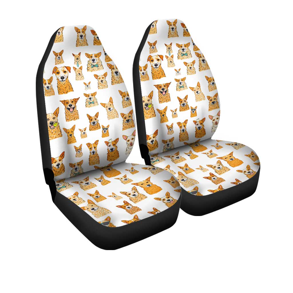 Cute Dog Face Car Seat Covers Custom Pattern Dog Car Interior Accessories - Gearcarcover - 3