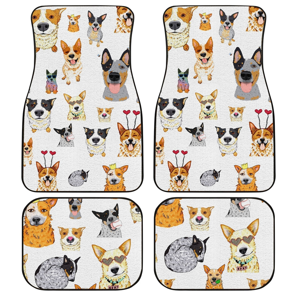 Cute Dog Face Pattern Car Floor Mats Custom Car Accessories - Gearcarcover - 1