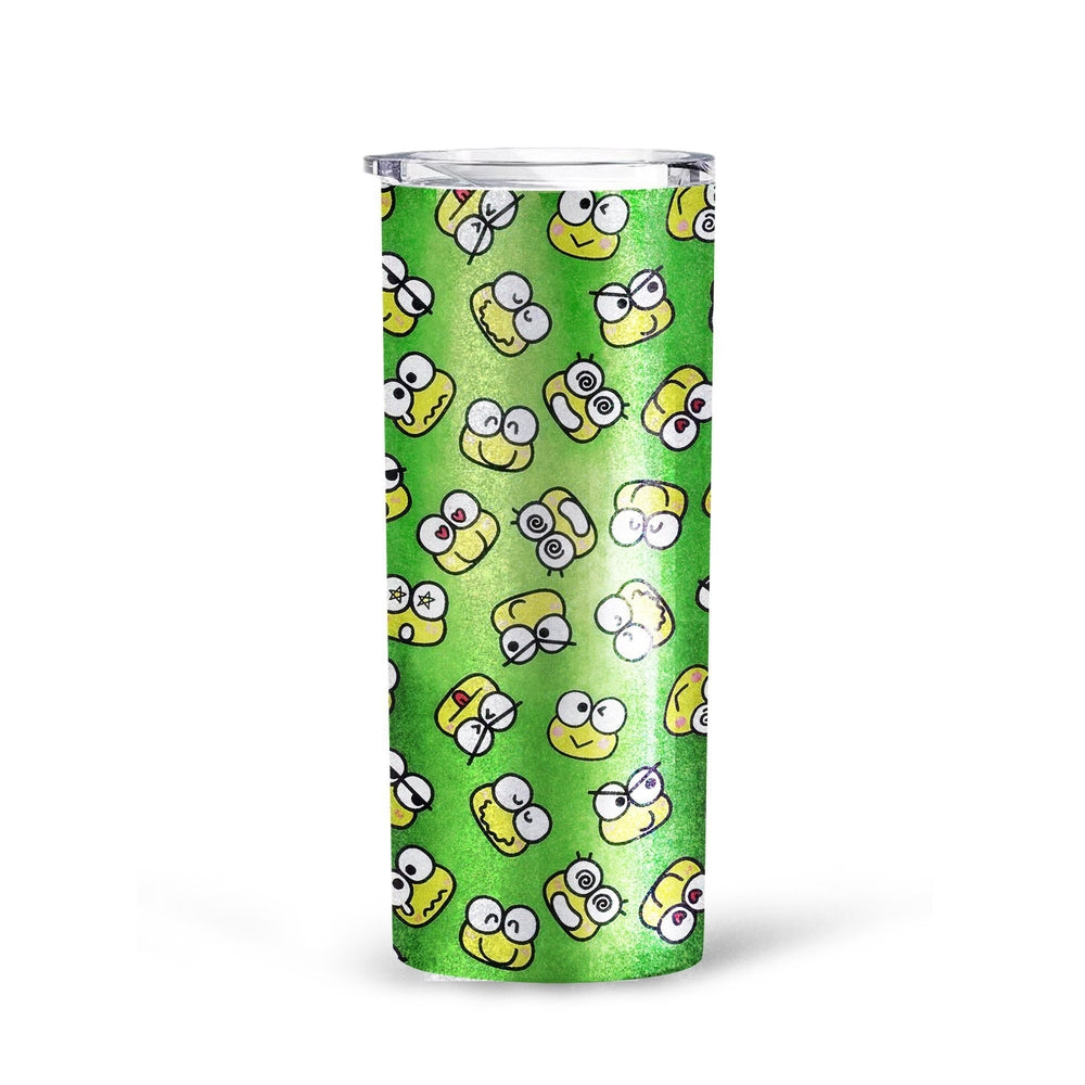 Cute Emotional Face Of Frog Tall Glitter Tumbler - Gearcarcover - 3