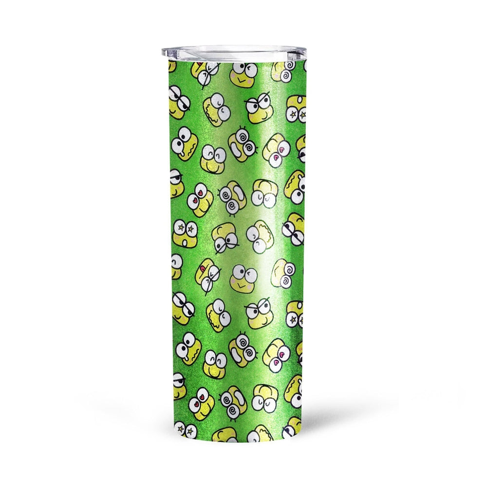 Cute Emotional Face Of Frog Tall Glitter Tumbler - Gearcarcover - 4