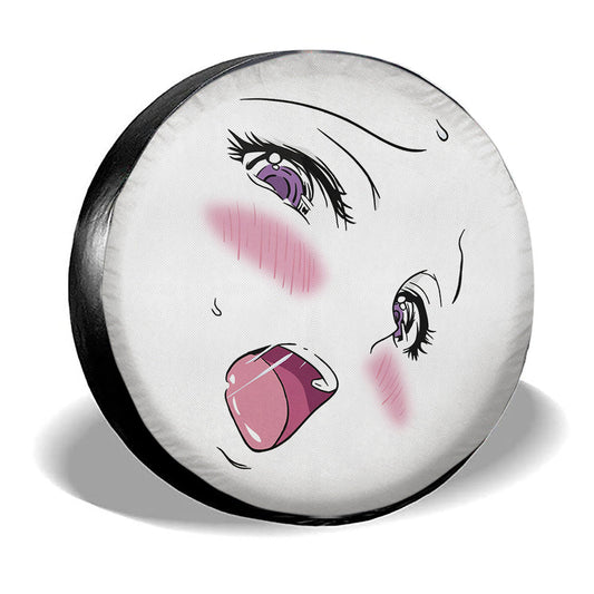 Cute Face Spare Tire Covers Custom Ahegao Style Car Accessories - Gearcarcover - 2