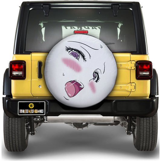 Cute Face Spare Tire Covers Custom Ahegao Style Car Accessories - Gearcarcover - 1
