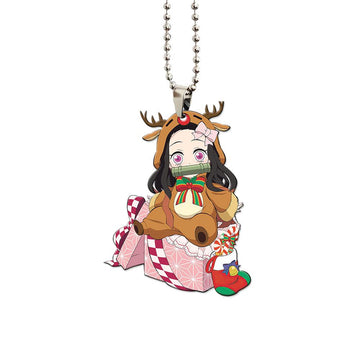 Cute Nezuko Ornament Custom Anime Demon Slayer Car Accessories Christmas Decorations - Gearcarcover - 1