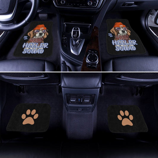 Cute Orange Hat Beagle Car Floor Mats Custom Car Accessories Gift Idea For Beagle Lovers - Gearcarcover - 2
