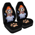 Cute Orange Hat Beagle Car Seat Covers Custom Gift Idea For Beagle Lovers - Gearcarcover - 3