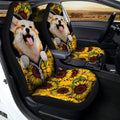 Cute Sunflower Corgi Car Seat Covers Custom Car Accessories For Corgi Onwers - Gearcarcover - 2