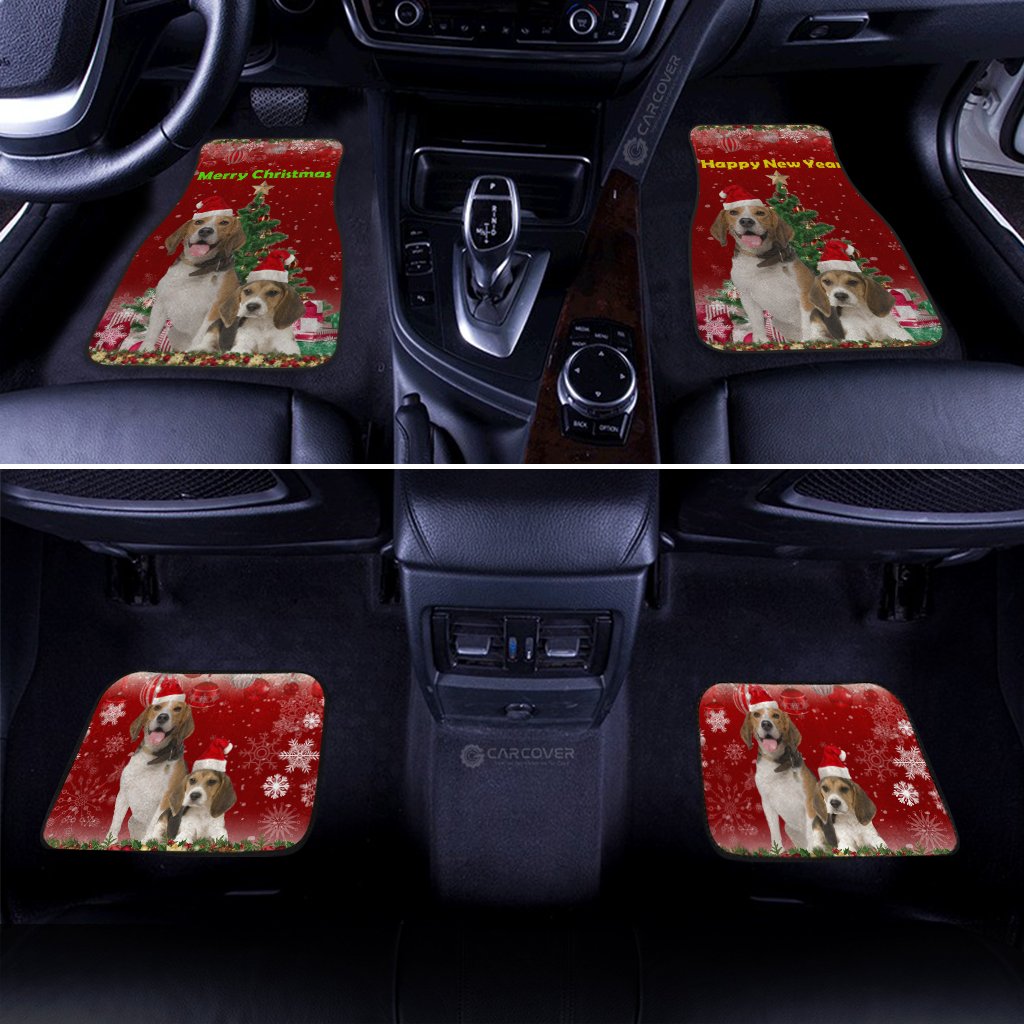 Cute Xmas Beagles Car Floor Mats Custom Car Accessories Christmas Decorations - Gearcarcover - 3