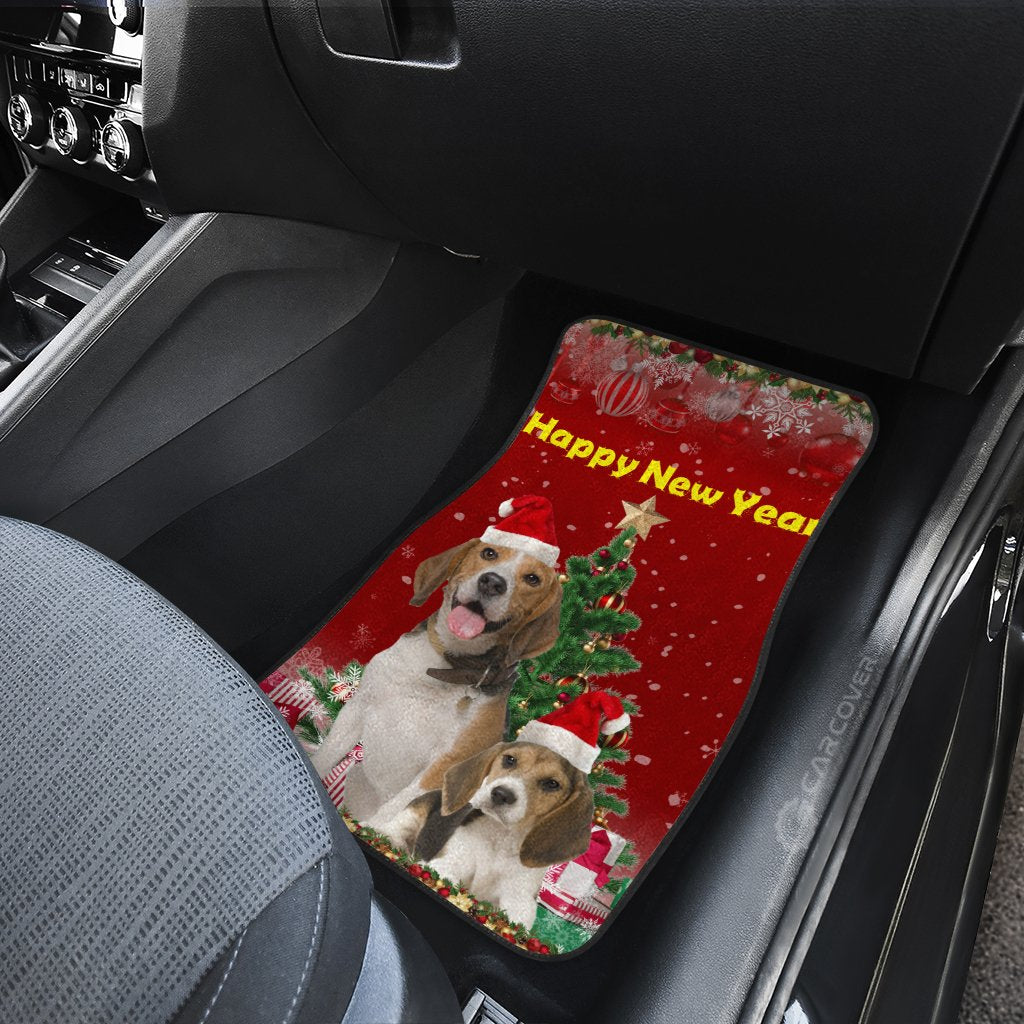Cute Xmas Beagles Car Floor Mats Custom Car Accessories Christmas Decorations - Gearcarcover - 4