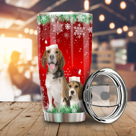 Cute Xmas Beagles Tumbler Cup Custom Car Accessories Christmas Decorations - Gearcarcover - 2