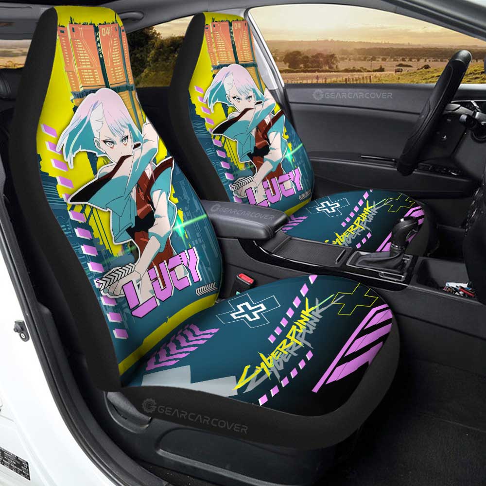 Cyberpunk Edgerunners Lucy Car Seat Covers Custom - Gearcarcover - 3