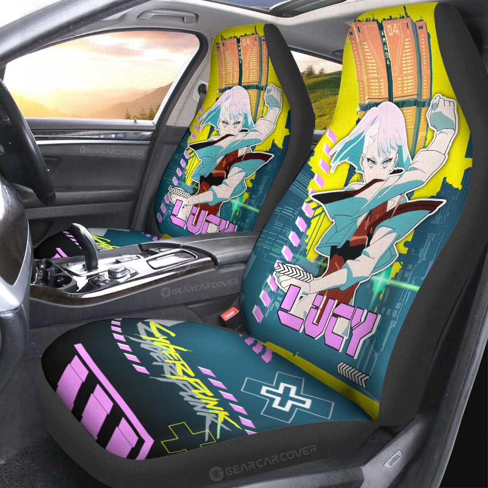 Cyberpunk Edgerunners Lucy Car Seat Covers Custom - Gearcarcover - 4