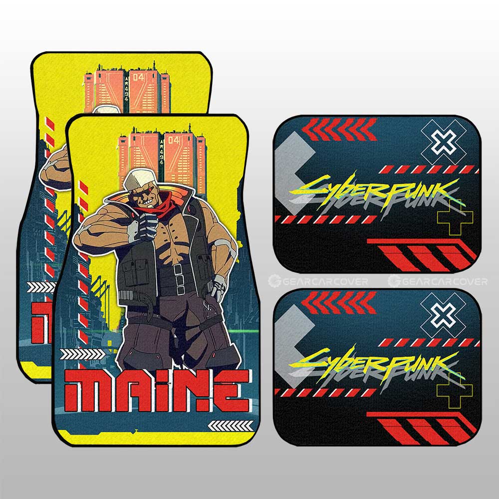 Cyberpunk Edgerunners Maine Car Floor Mats Custom - Gearcarcover - 3