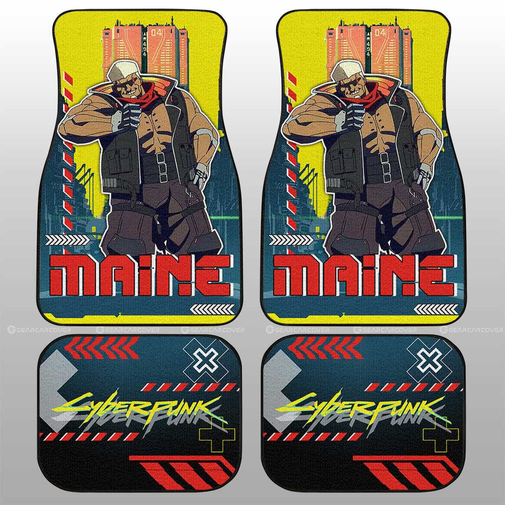 Cyberpunk Edgerunners Maine Car Floor Mats Custom - Gearcarcover - 1