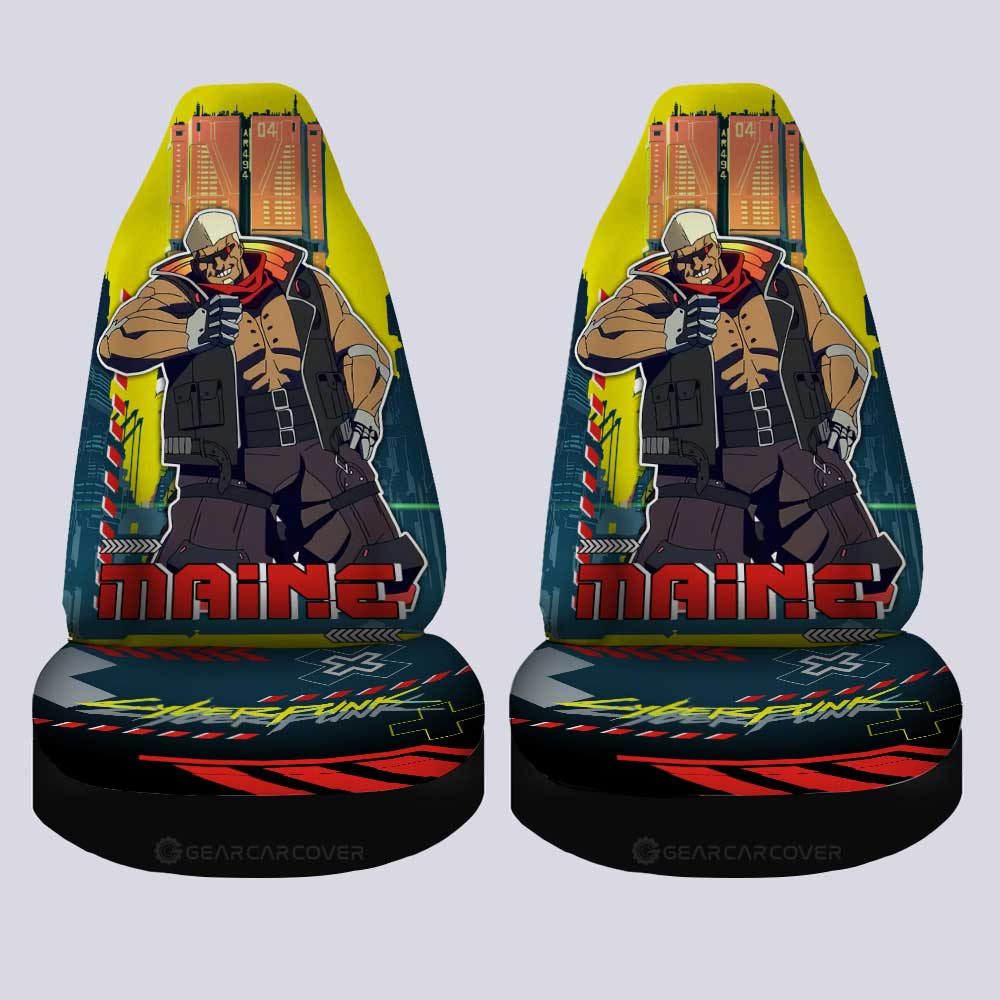 Cyberpunk Edgerunners Maine Car Seat Covers Custom