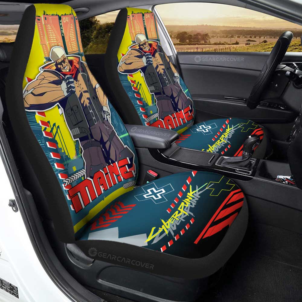 Cyberpunk Edgerunners Maine Car Seat Covers Custom - Gearcarcover - 3