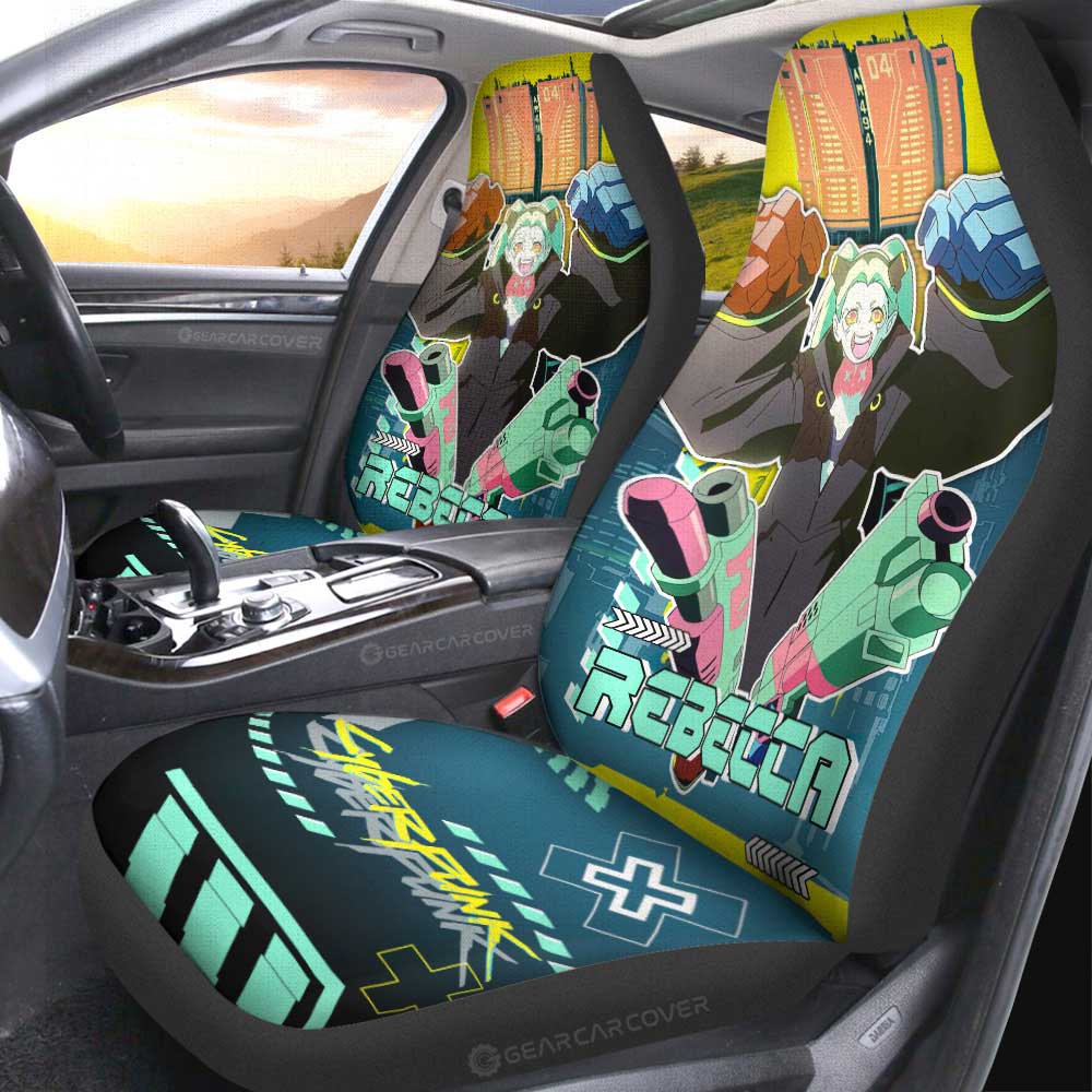 Cyberpunk Edgerunners Rebecca Car Seat Covers Custom - Gearcarcover - 4