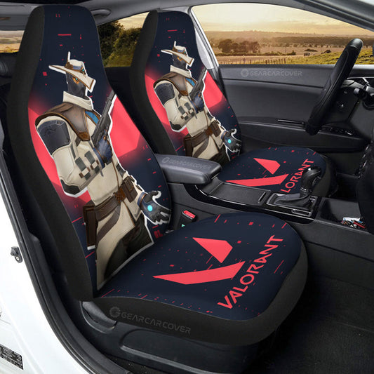 Cypher Car Seat Covers Custom Valorant Agent - Gearcarcover - 2