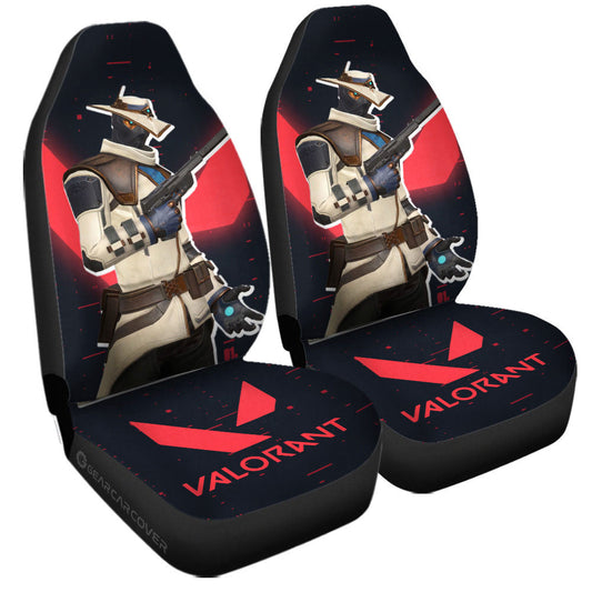 Cypher Car Seat Covers Custom Valorant Agent - Gearcarcover - 1