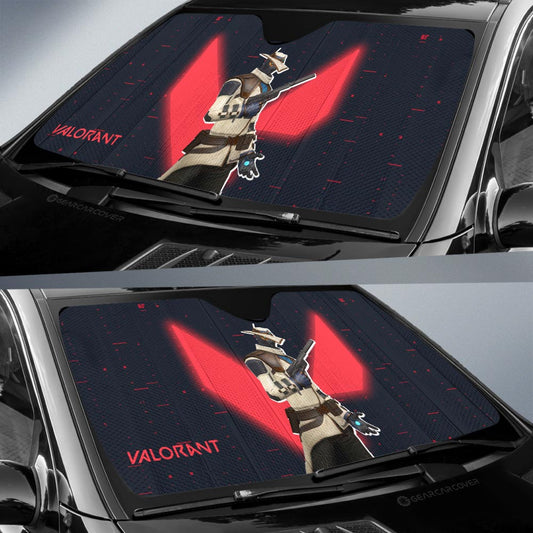 Cypher Car Sunshade Custom Valorant Agent - Gearcarcover - 2