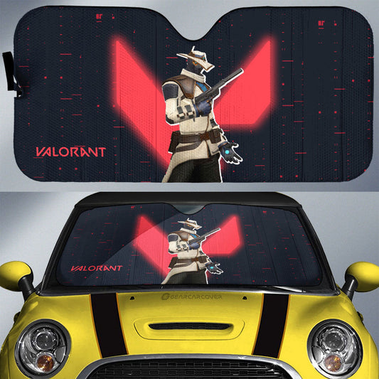 Cypher Car Sunshade Custom Valorant Agent - Gearcarcover - 1