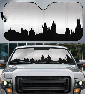 Czech Prague Skyline Car Sunshade Custom Car Accessories - Gearcarcover - 1