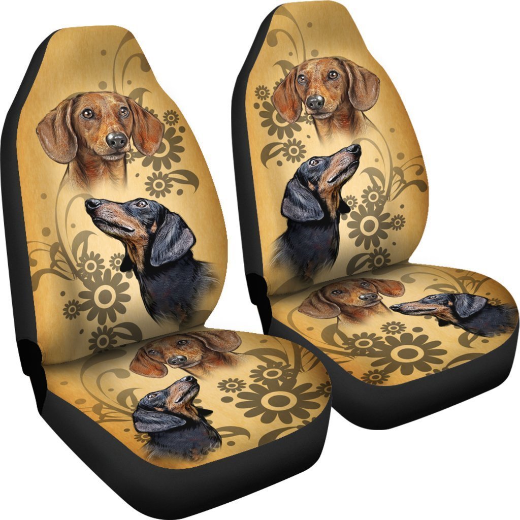 Dachshund Car Seat Covers Custom Vintage Dog Car Interior Accessories - Gearcarcover - 4
