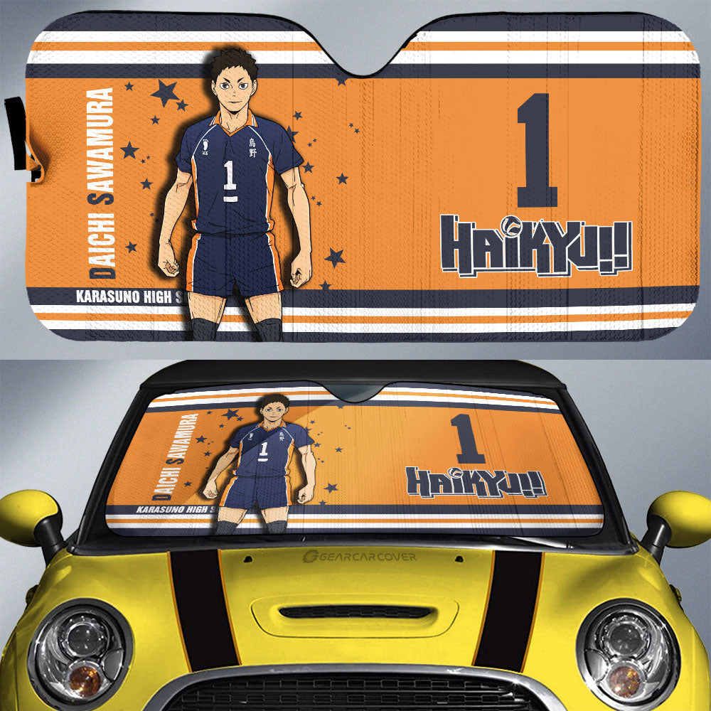 Daichi Sawamura Car Sunshade Custom Haikyuu Anime Car Accessories - Gearcarcover - 1