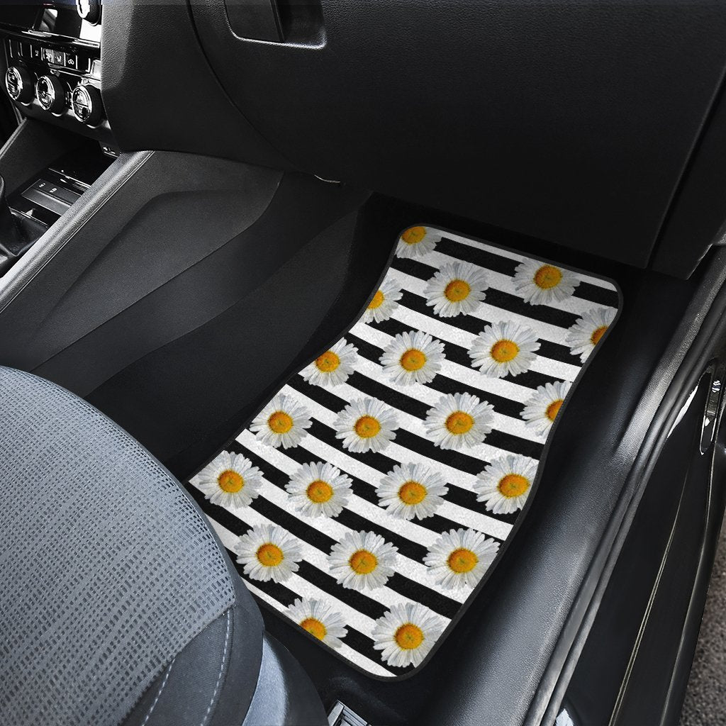 Daisy Flower Car Floor Mats Custom Floral Car Accessories - Gearcarcover - 3