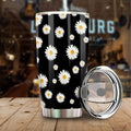 Daisy Tumbler Cup Custom Flower Pattern Car Accessories - Gearcarcover - 3