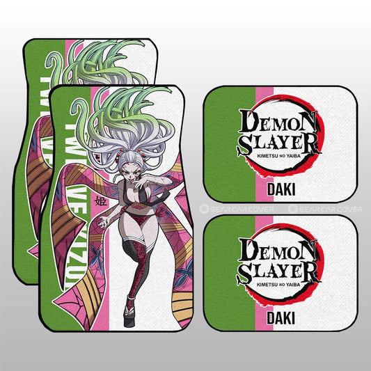 Daki Car Floor Mats Custom Demon Slayer Anime Car Accessories - Gearcarcover - 1