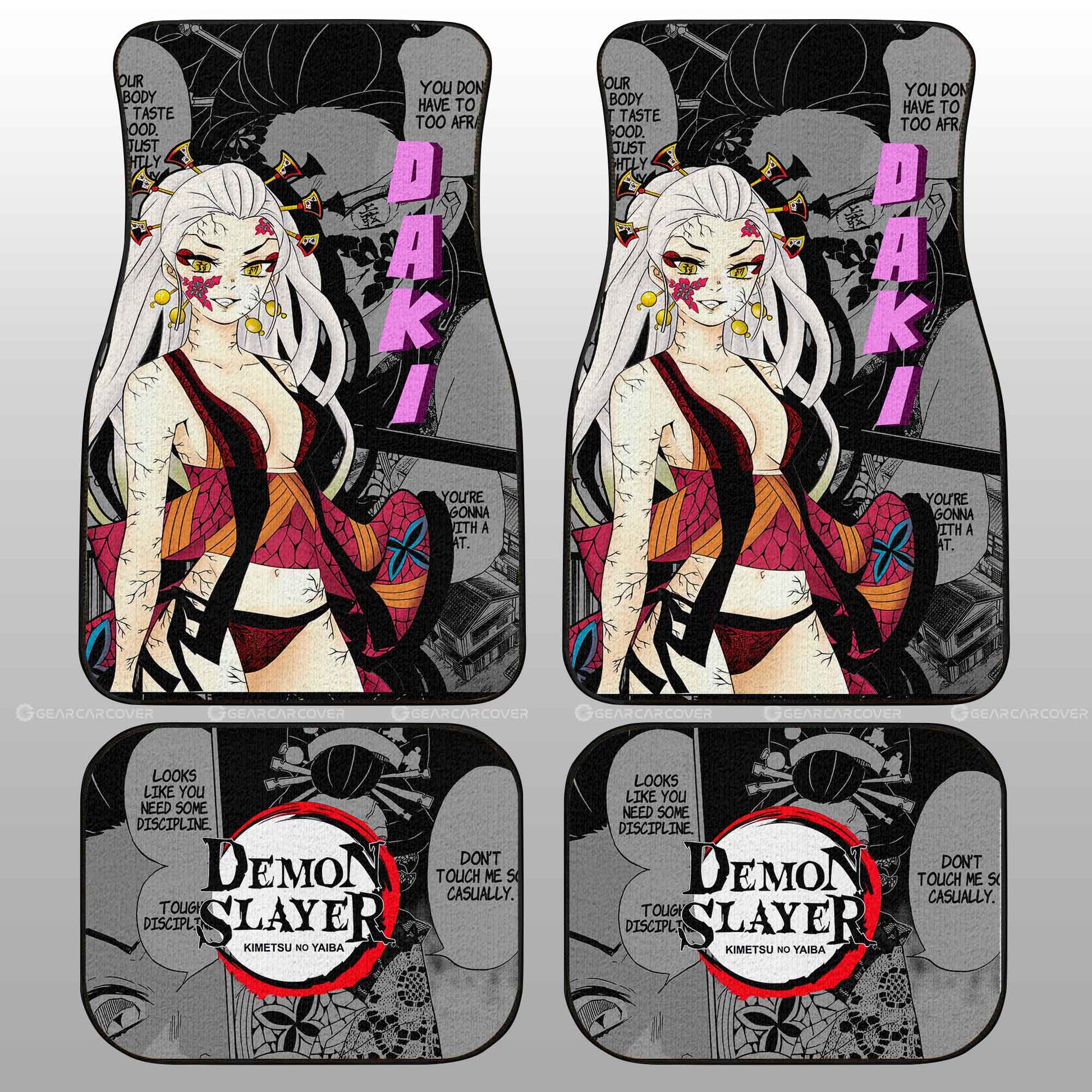 Daki Car Floor Mats Custom Demon Slayer Anime Mix Mangas - Gearcarcover - 2