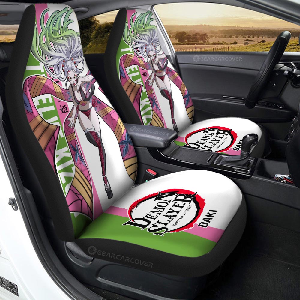 Daki Car Seat Covers Custom Demon Slayer Anime Car Accessories - Gearcarcover - 1