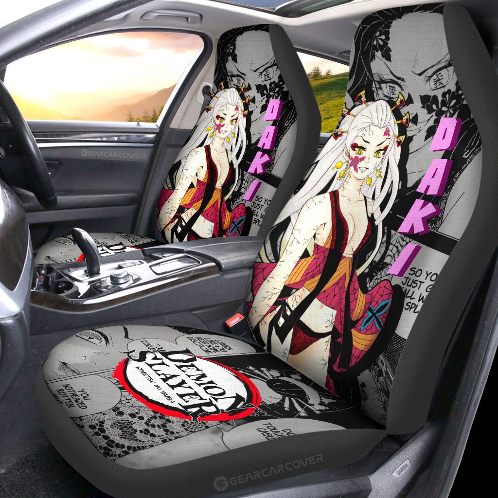 Daki Car Seat Covers Custom Demon Slayer Anime Mix Mangas - Gearcarcover - 2