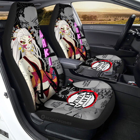 Daki Car Seat Covers Custom Demon Slayer Anime Mix Mangas - Gearcarcover - 1