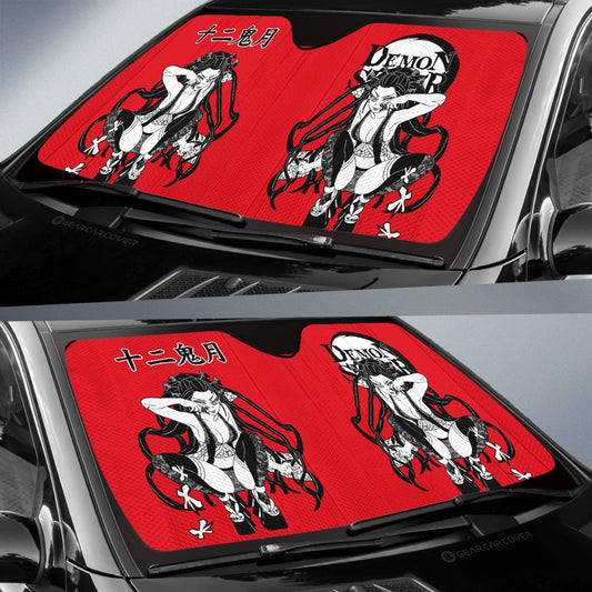 Daki Car Sunshade Custom Demon Slayer Anime Car Accessories Manga Style For Fans - Gearcarcover - 2