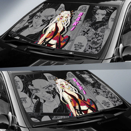 Daki Car Sunshade Custom Demon Slayer Anime Mix Mangas - Gearcarcover - 2