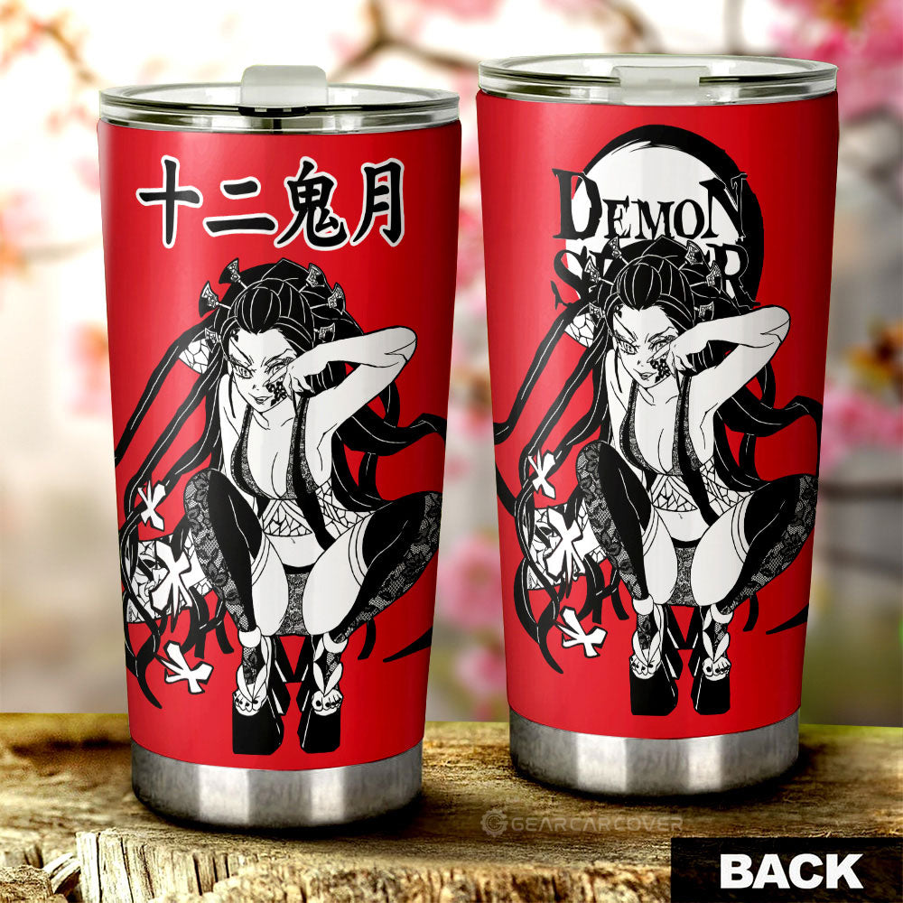 Daki Tumbler Cup Custom Demon Slayer Anime Car Accessories Manga Style For Fans - Gearcarcover - 3