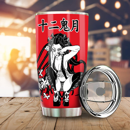 Daki Tumbler Cup Custom Demon Slayer Anime Car Accessories Manga Style For Fans - Gearcarcover - 1