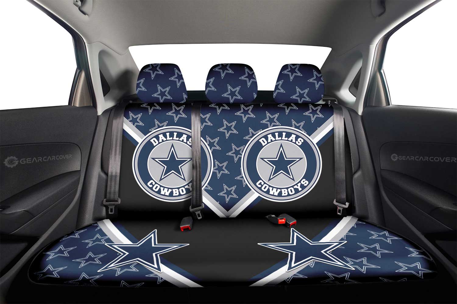Dallas Cowboys Car Back Seat Cover Custom Car Decorations For Fans - Gearcarcover - 2