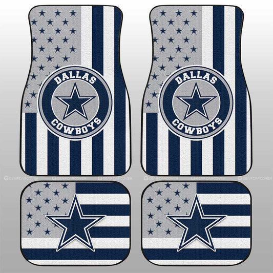 Dallas Cowboys Car Floor Mats Custom US Flag Style - Gearcarcover - 1