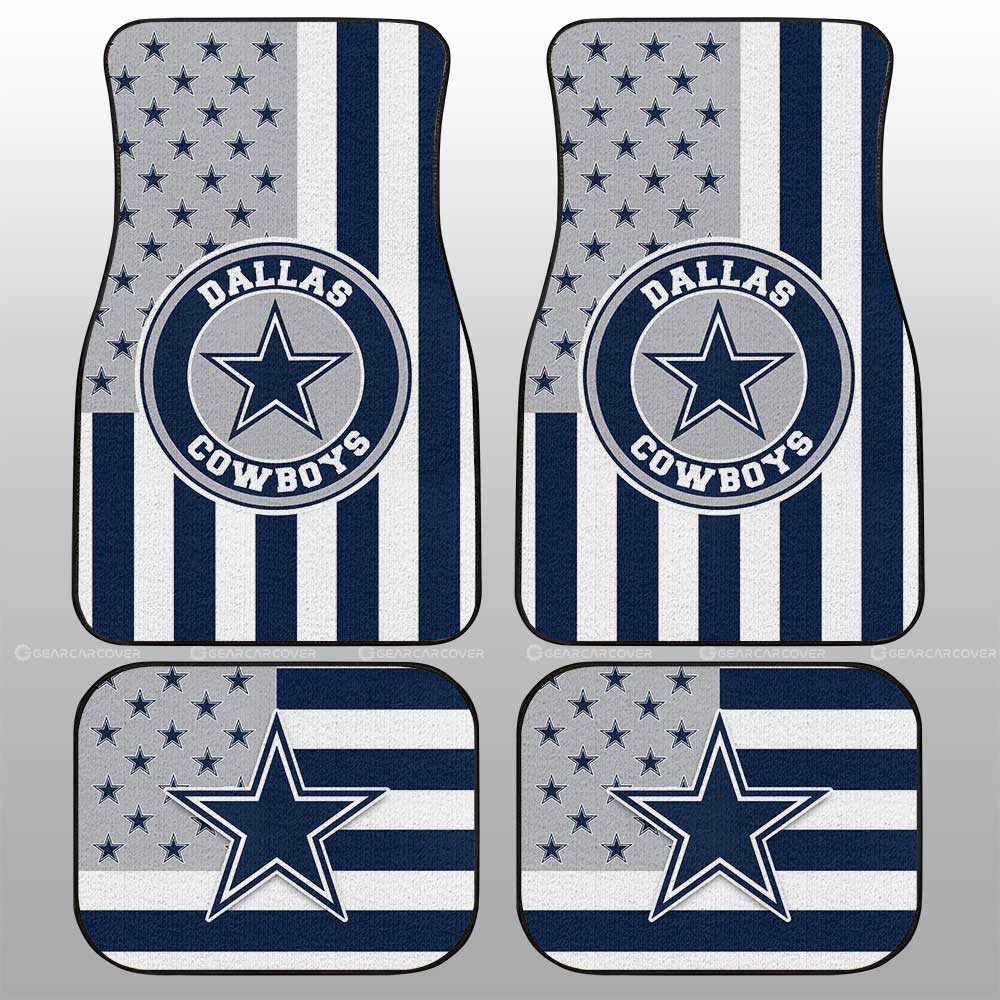 Dallas Cowboys Car Floor Mats Custom US Flag Style - Gearcarcover - 1