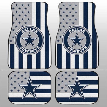 Dallas Cowboys Car Floor Mats Custom US Flag Style - Gearcarcover - 1