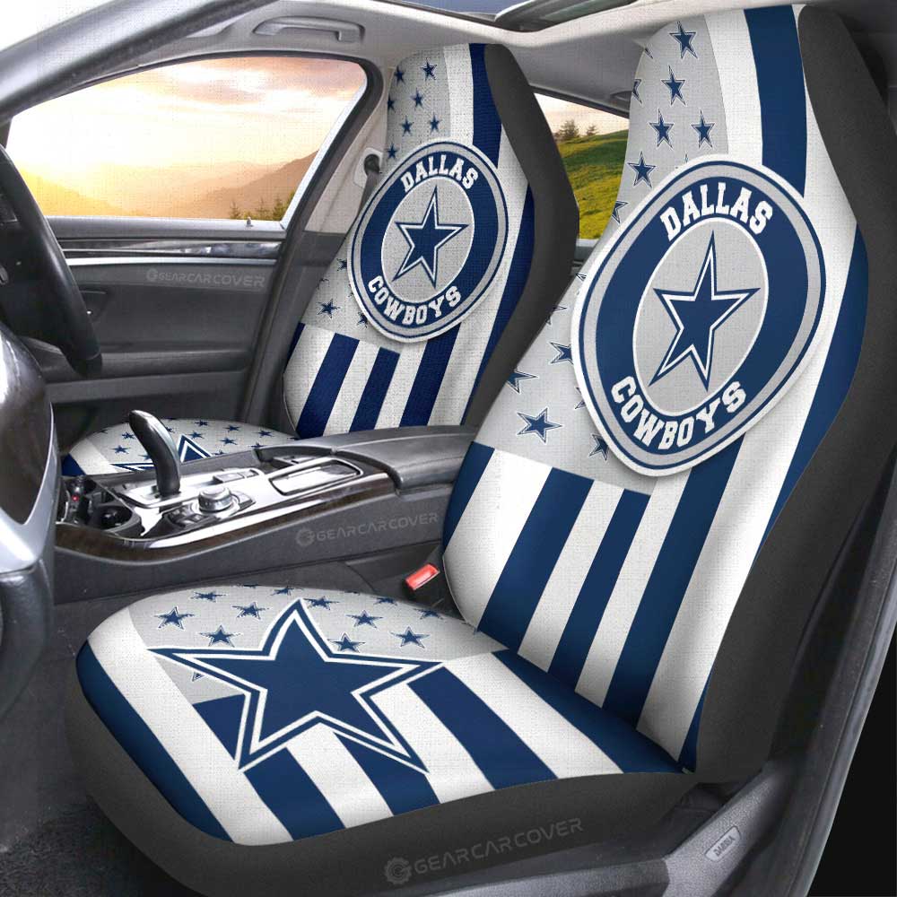 Dallas Cowboys Car Seat Covers Custom US Flag Style - Gearcarcover - 2