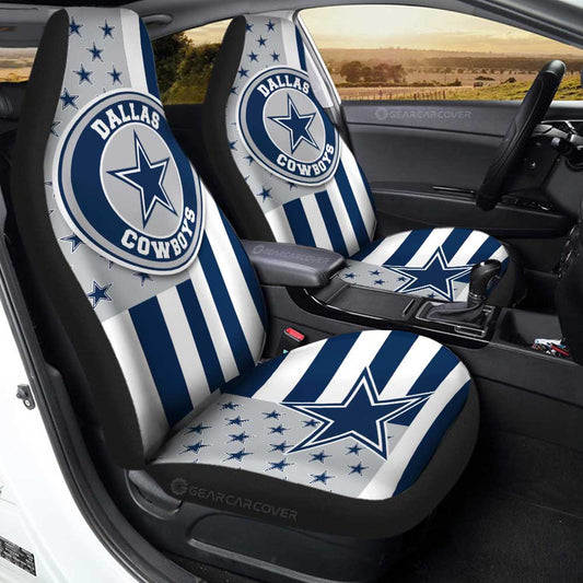 Dallas Cowboys Car Seat Covers Custom US Flag Style - Gearcarcover - 1