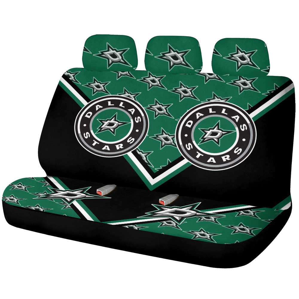Dallas Stars Car Back Seat Cover Custom Car Accessories For Fans - Gearcarcover - 1