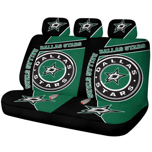 Dallas Stars Car Back Seat Cover Custom Car Decorations For Fans - Gearcarcover - 1