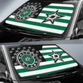 Dallas Stars Car Sunshade Custom US Flag Style - Gearcarcover - 2