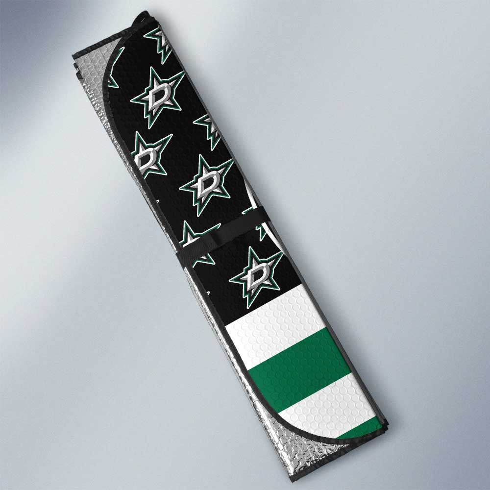 Dallas Stars Car Sunshade Custom US Flag Style - Gearcarcover - 3